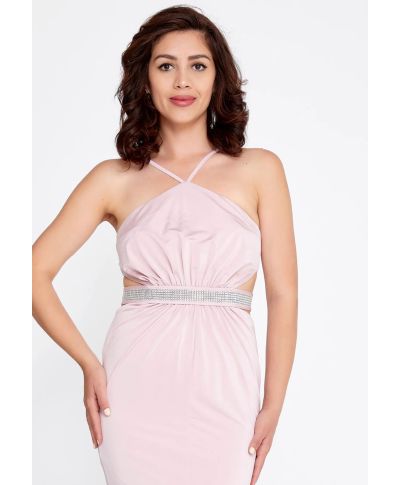 Vestito lungo elegante rosa - Claudia - Cerimonia donna online - Gogolfun.it