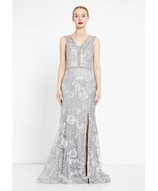 Abito aregento da cerimonia a sirena - Genova - Gogolfun.it