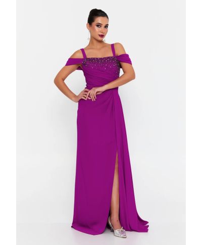 Abito da cerimonia a sirena scollo a barca - Malta - Cerimonia donna online - Gogolfun.it