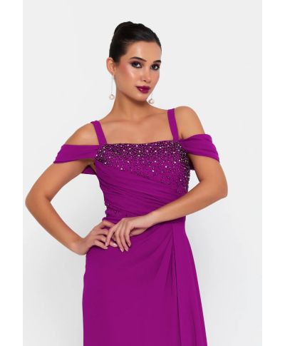 Abito da cerimonia a sirena scollo a barca - Malta - Cerimonia donna online - Gogolfun.it