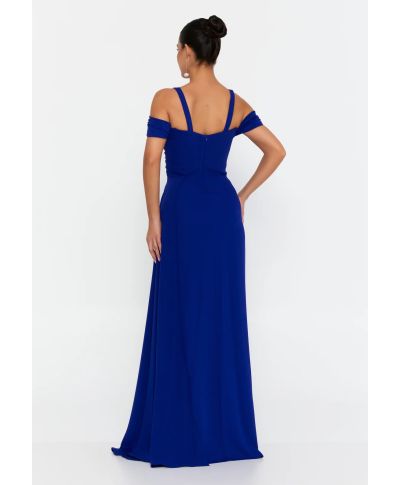 Abito da cerimonia a sirena scollo a barca - Malta