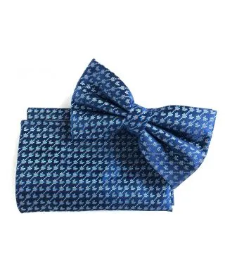 Papillon fantasia - con pochette - Papillon blu a fantasia