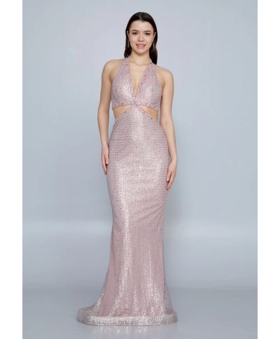 Abito a sirena con corpetto gioiello - Bella