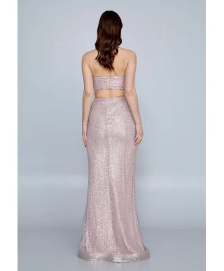 Abito a sirena con corpetto gioiello - Bella