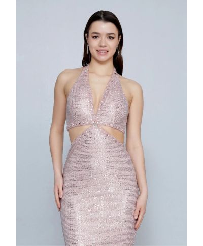 Abito a sirena con corpetto gioiello - Bella