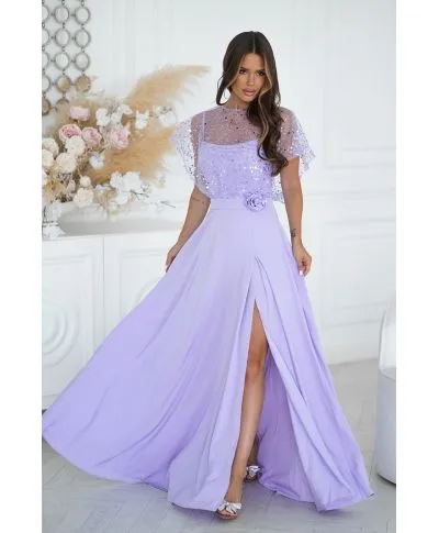 Vestito da cerimonia glicine - Eleonora - Vestiti da cerimonia online - Gogolfun.it