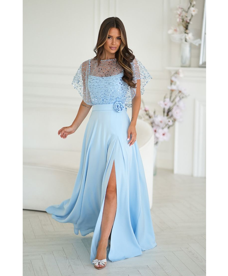 Abito elegante da cerimonia con spalle coperte - Eleonora - Abiti da cerimonia online - Gogolfun.it