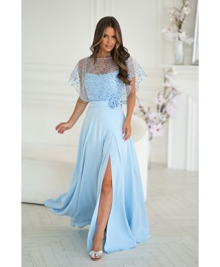 Abito elegante da cerimonia con spalle coperte - Eleonora - Abiti da cerimonia online - Gogolfun.it