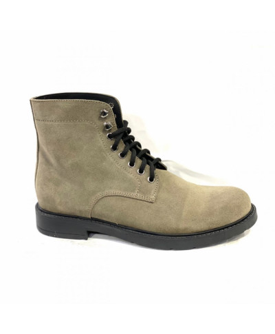 Stivaletto uomo, vera pelle beige - Made in Italy