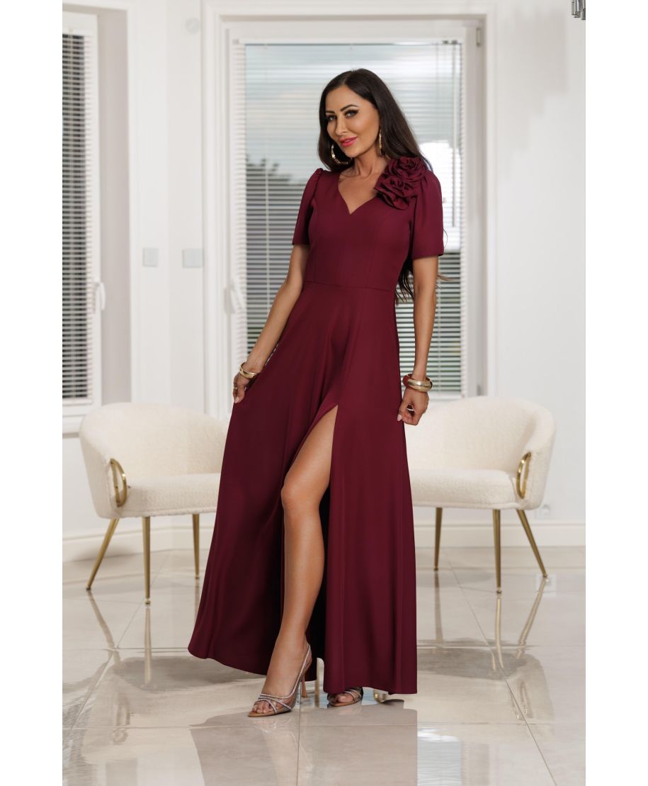 Sukienka maxi RUBI / Bordowy