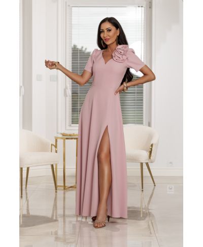 Sukienka maxi RUBI / Jasny Różowy