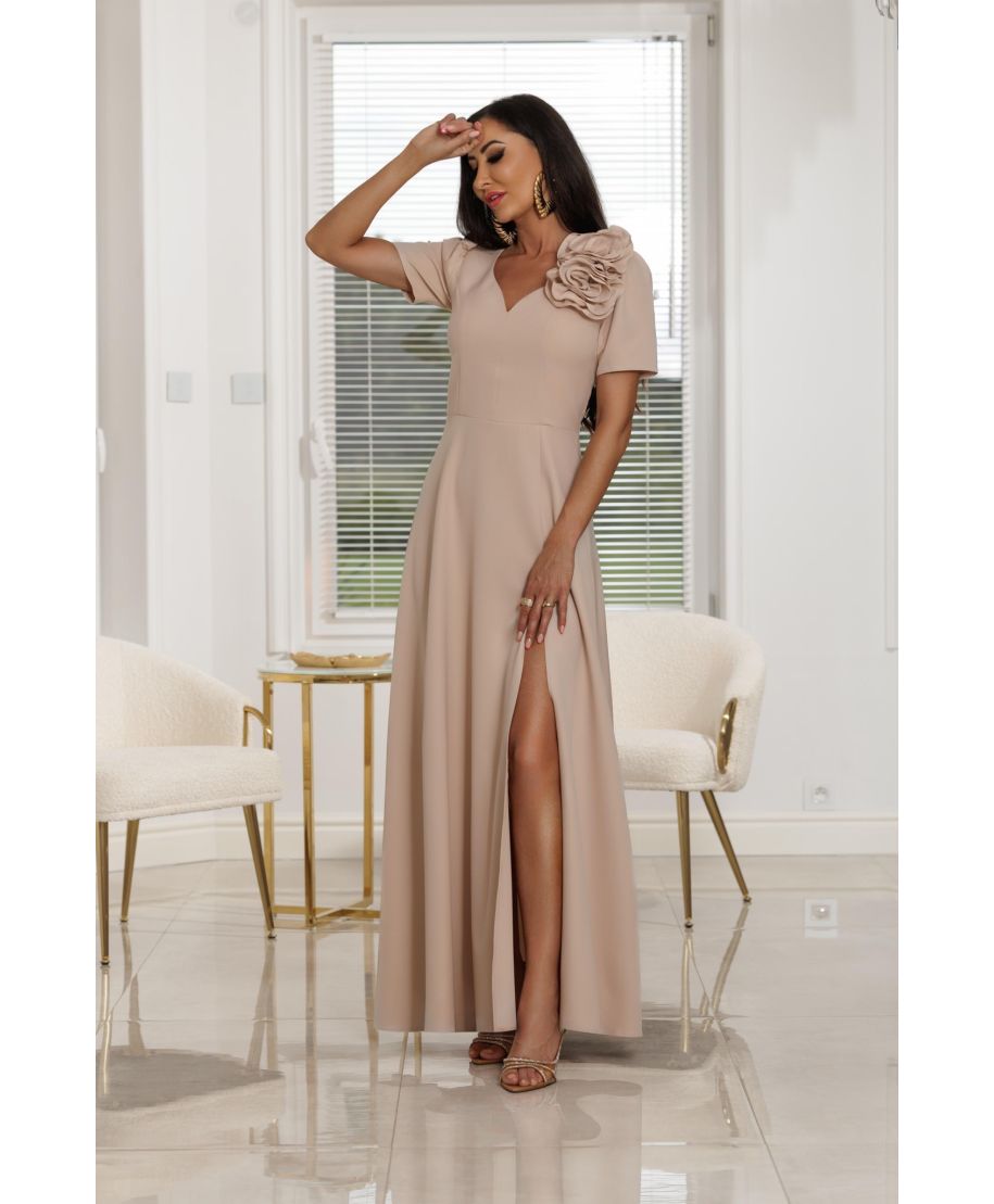 Sukienka maxi RUBI / Beżowy