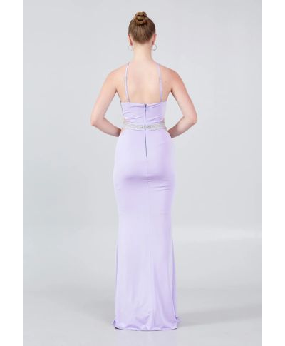 Vestito lungo elegante rosa - Claudia