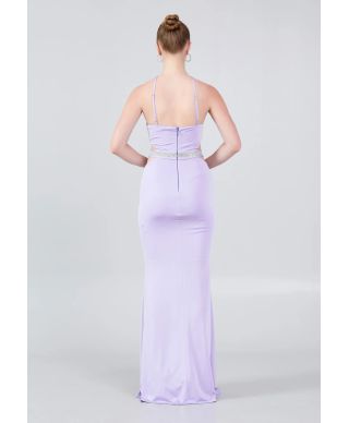 Vestito lungo elegante rosa - Claudia