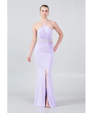 Vestito lungo elegante rosa - Claudia