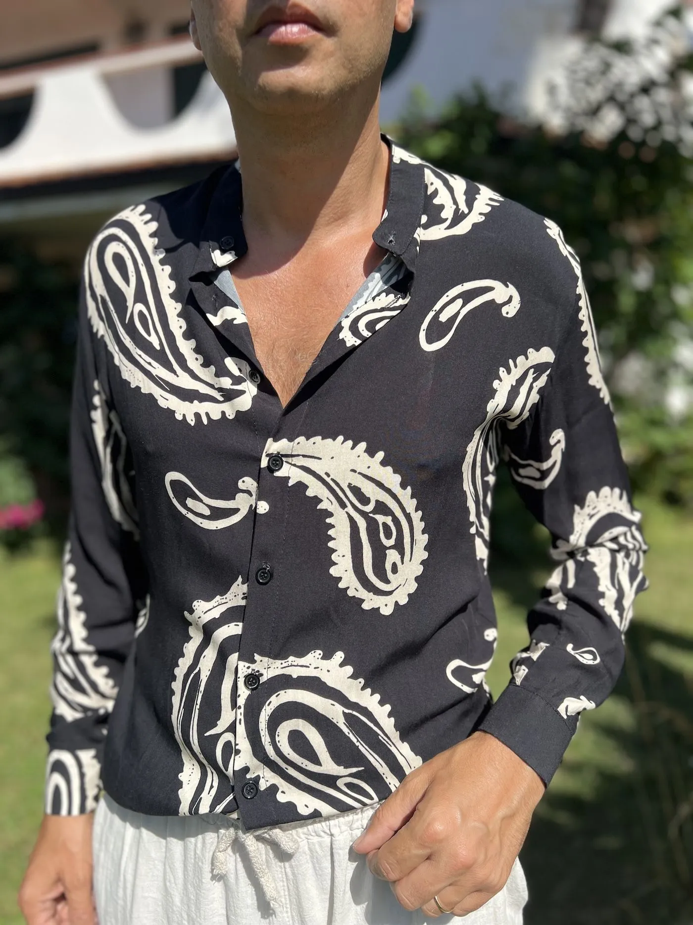 Blue Asos Camicie Uomo Fantasia ASOS DESIGN Camicia Squadrata