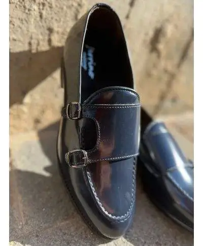 Mocassini uomo, blu - Vera pelle