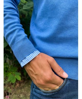 Cardigan uomo con bottoni - Azzurro
