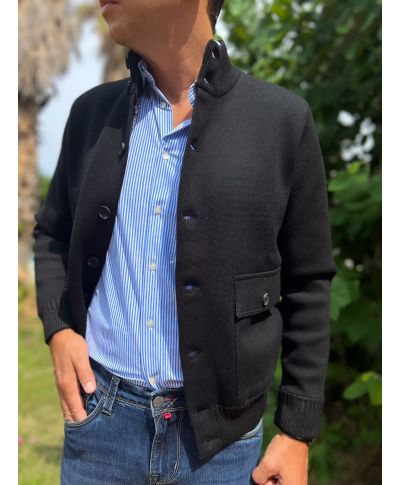 Cardigan uomo con bottoni, nero - Hugo - Cardigan e maglioni uomo online - Gogolfun.it