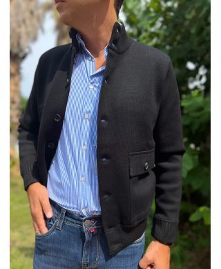 Cardigan uomo con bottoni, nero - Hugo - Cardigan e maglioni uomo online - Gogolfun.it