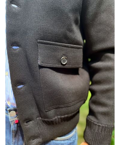 Cardigan uomo con bottoni, nero - Hugo - Cardigan e maglioni uomo online - Gogolfun.it