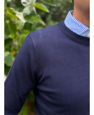 Maglione uomo blu - Girocollo - Maglioni uomo online - Gogolfun.it