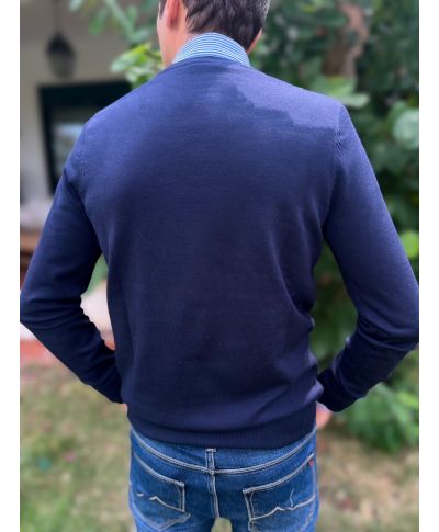 Maglione uomo blu - Girocollo - Maglioni uomo online - Gogolfun.it