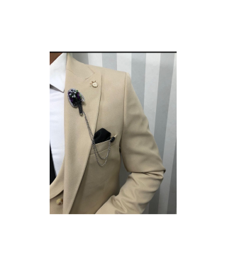 Abito uomo con gilet, beige
