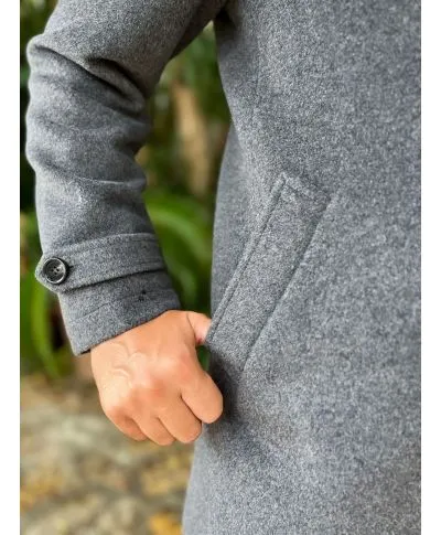 Cappotto uomo in pura lana, grigio - Abbigliamento uomo online - Gogolfun.it