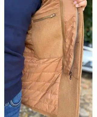 Cappotto uomo cammello in pura lana - Cortina