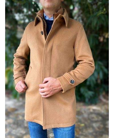 Cappotto uomo cammello in pura lana - Cortina - Cappotti invernali online - Gogolfun.it