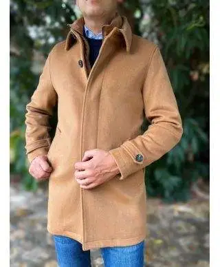 Cappotto uomo cammello in pura lana - Cortina - Cappotti invernali online - Gogolfun.it
