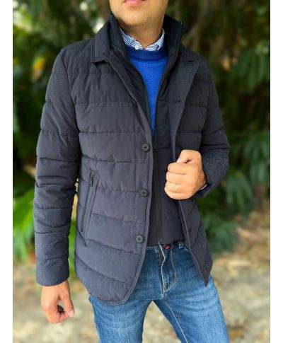 Piumino uomo, blu - Pettorina staccabile - Monti - Giubbotti invernali - Gogolfun.it