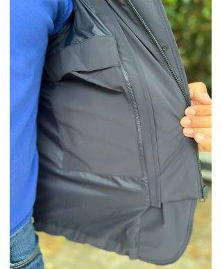 Piumino uomo, blu - Pettorina staccabile - Monti