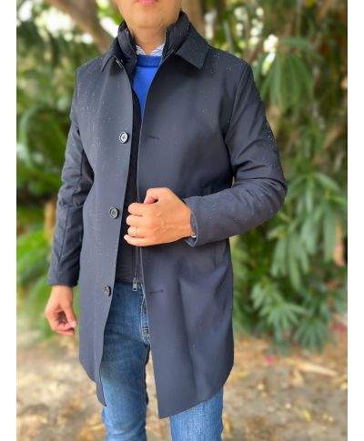 Trench uomo, blu - Imbottito e impermeabile - Abbigliamento uomo online - Gogolfun.it