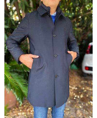 Trench uomo, blu - Imbottito e impermeabile - Abbigliamento uomo online - Gogolfun.it