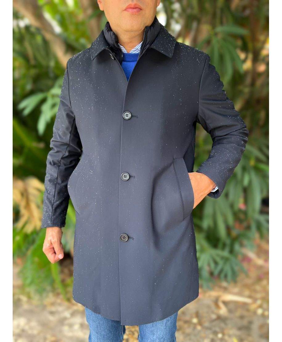 Trench uomo, blu - Imbottito e impermeabile - Abbigliamento uomo online - Gogolfun.it