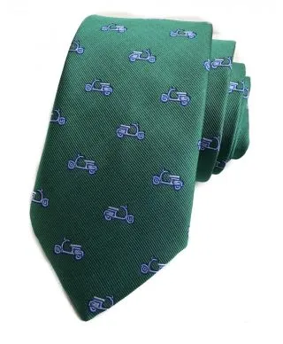 Cravatta, Verde con disegni
