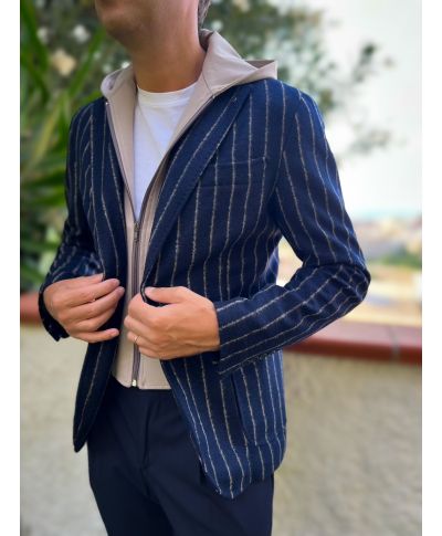 Giacca uomo blu con pettorina staccabile PAUL MIRANDA - Giacche uomo online - Gogolfun.it