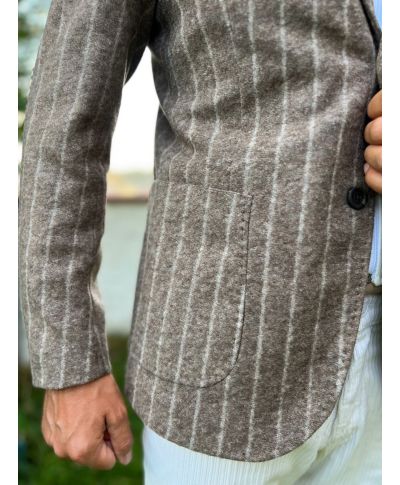 Giacca uomo beige, con cappuccio PAUL MIRANDA - Giacche uomo sportive - Gogolfun.it