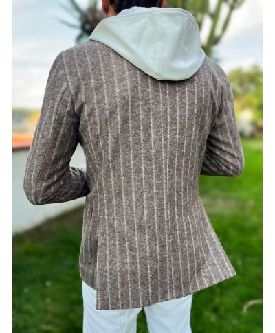 Giacca uomo beige, con cappuccio PAUL MIRANDA - Giacche uomo sportive - Gogolfun.it