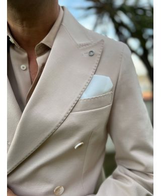 Giacca doppiopetto beige - Paul Miranda - Giacche uomo online - Gogolfun.it