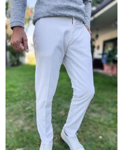 Pantaloni bianchi in velluto - Paul Miranda - Abbigliamento uomo online - Gogolfun.it