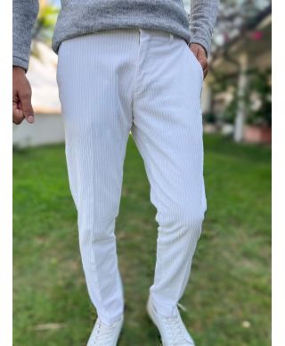 Pantaloni bianchi in velluto - Paul Miranda - Abbigliamento uomo online - Gogolfun.it