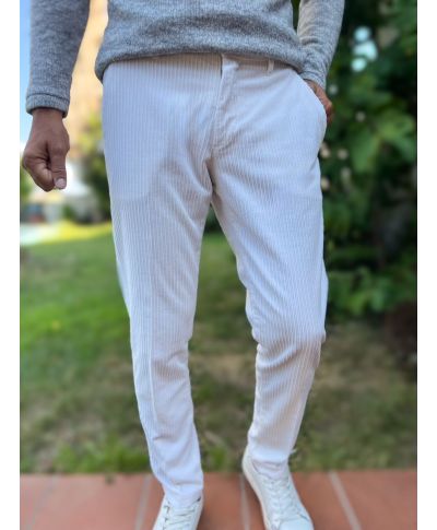 Pantaloni bianchi in velluto - Paul Miranda - Abbigliamento uomo online - Gogolfun.it