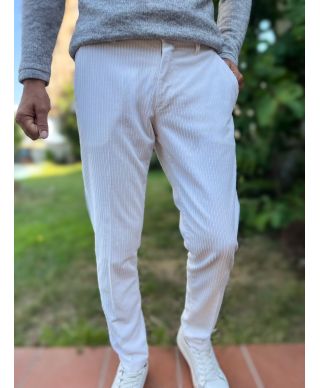 Pantaloni bianchi in velluto - Paul Miranda - Abbigliamento uomo online - Gogolfun.it