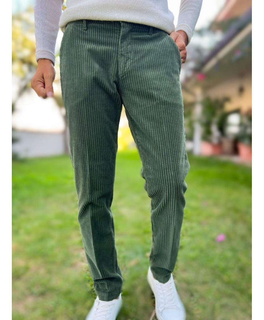 Pantaloni in velluto, verde - Jerry - Paul Miranda - Abbigliamento uomo online - Gogolfun.it