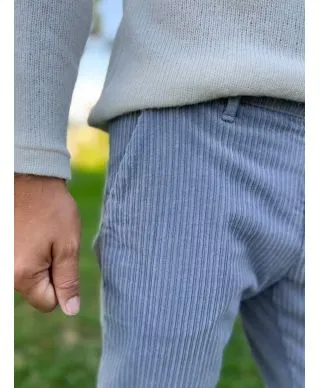 Pantaloni in velluto, grigio - Jerry - Paul Miranda - Pantaloni uomo online - Gogolfun.it