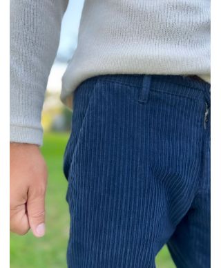 Pantaloni in velluto, blu - Jerry - Paul Miranda