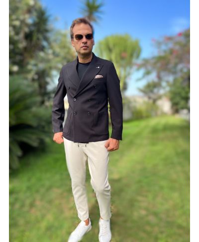 Giacca doppio petto nera - Paul Miranda - Giacche eleganti e sportive - Gogolfun.it